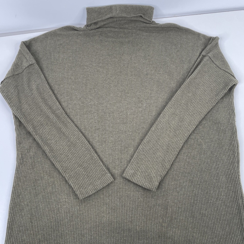 H By Bordeaux Womens Sz L Olive Green Turtleneck Sweater - Picture 6 of 7